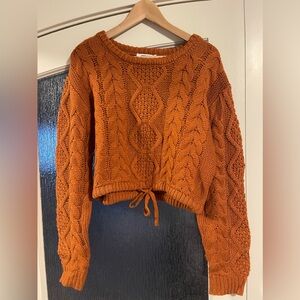 Double Zero burnt orange cropped knit